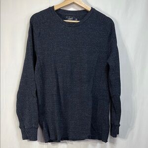 🍋Grayers Blue Long Sleeve thermal Tee Classic Crew Neck
